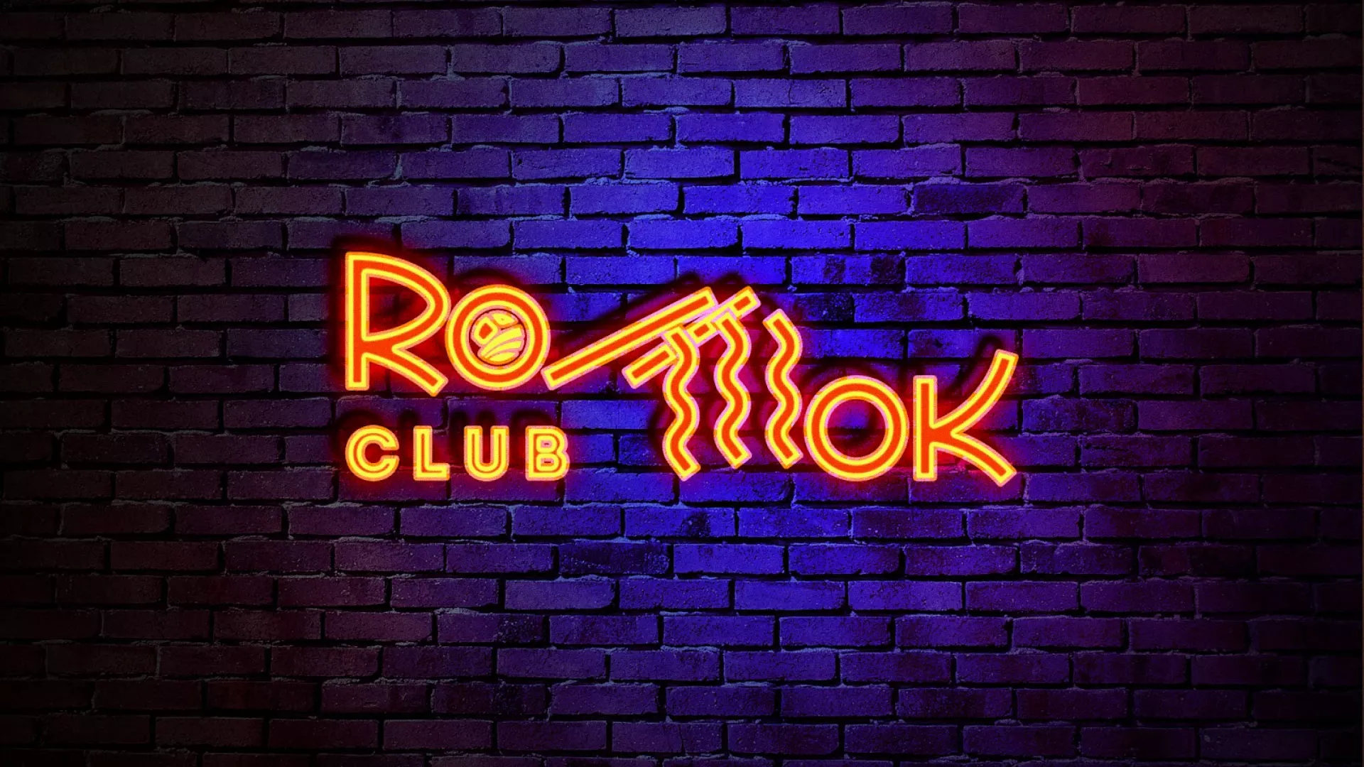 Разработка интерьерной вывески суши-бара «Roll Wok Club» в Покачах